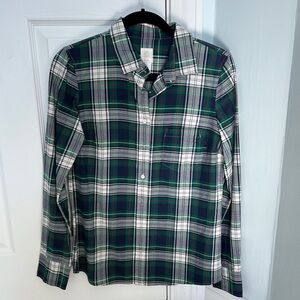 J Crew The Boy Short Plaid Button Down Size 4